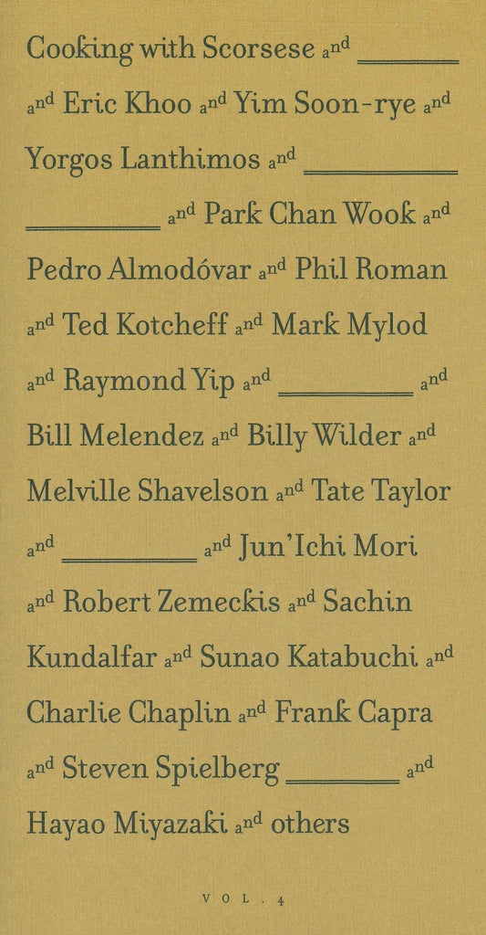 Cooking With Scorsese and Others vol. 4 ,2025
