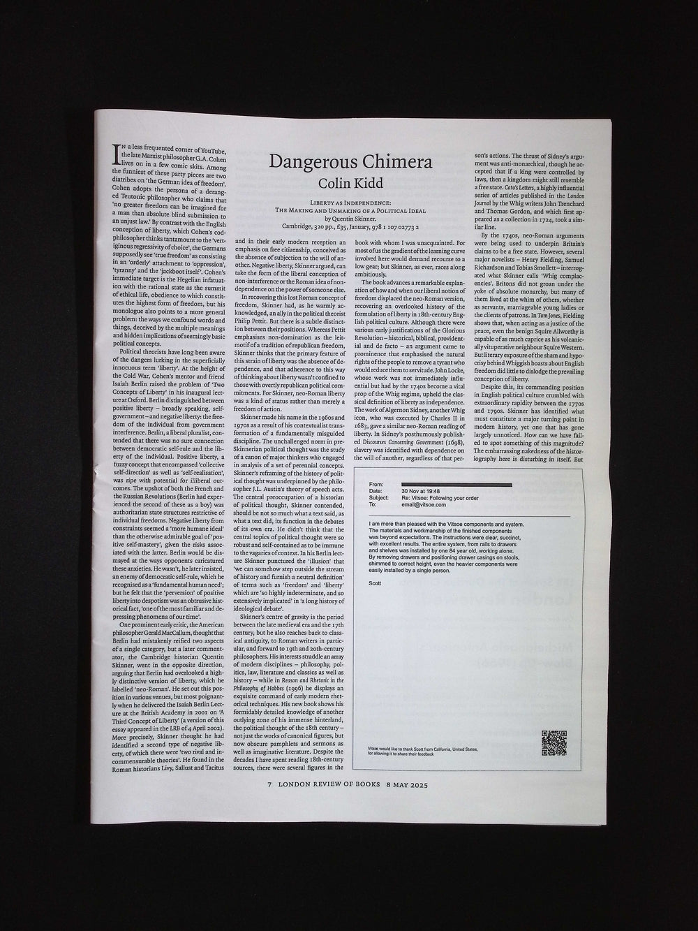 London Review OF BOOKS V47N8 [08] 8 May 2025