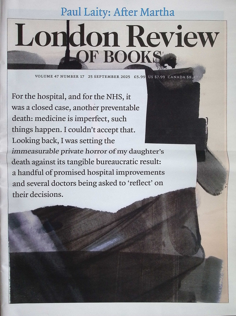 London Review OF BOOKS V47N17 [17] 25 Sep 2025