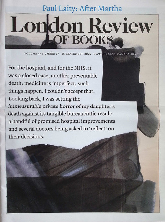 London Review OF BOOKS V47N17 [17] 25 Sep 2025
