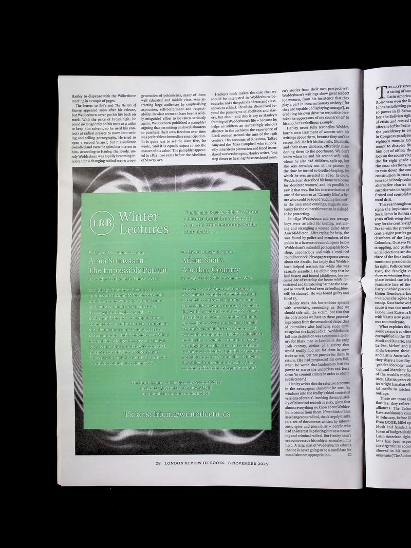 London Review OF BOOKS V47N20 [20] 6 Nov 2025
