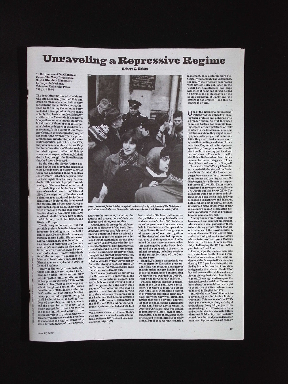 THE NEW YORK REVIEW OF BOOKS V72N10 [24] Jun 12 , 2025