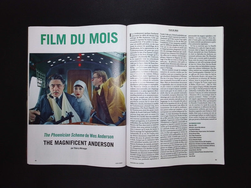 CAHIERS DU CINEMA N°821 Juin 2025