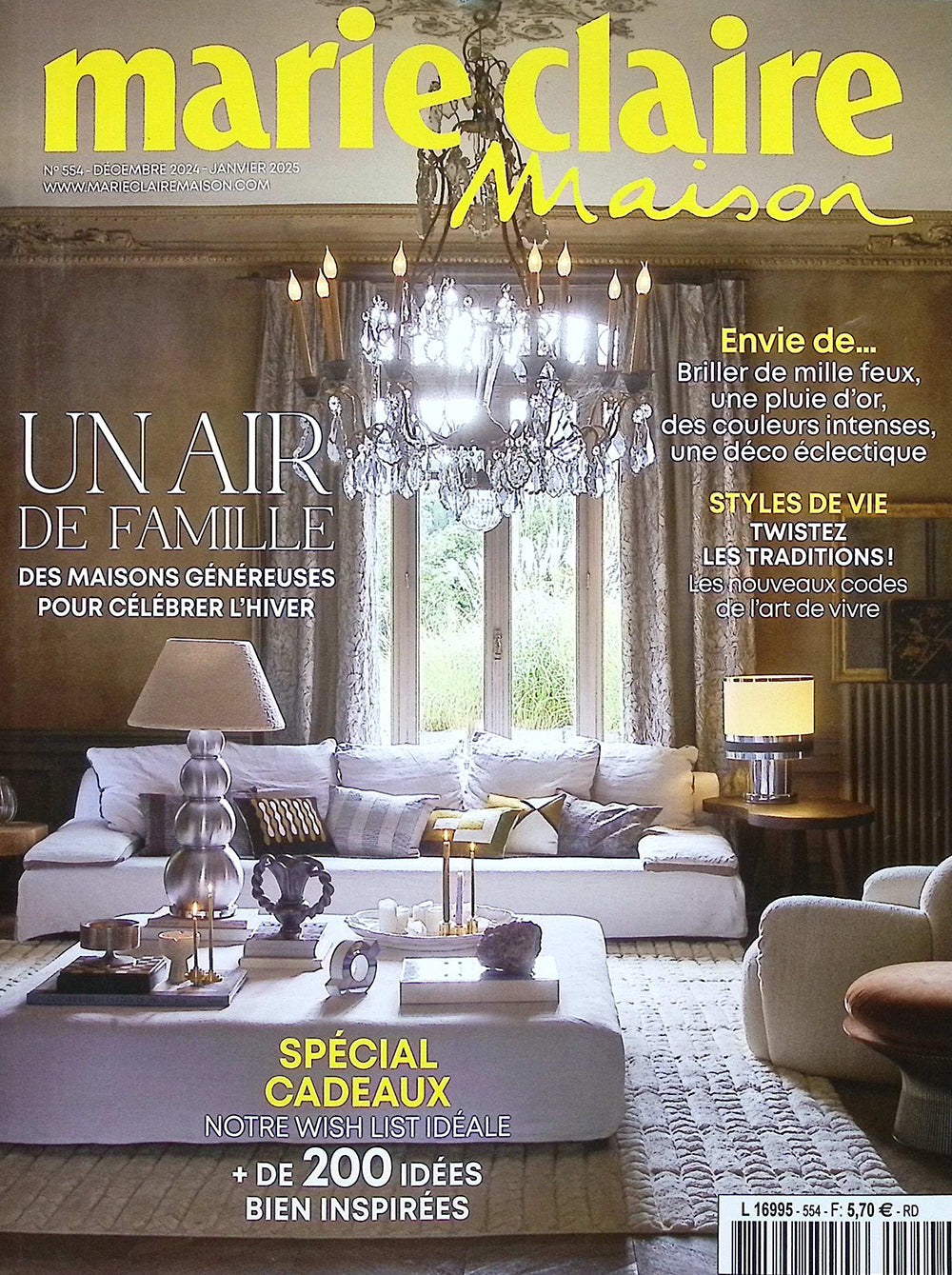 marie claire Maison (France) N°554 : Decembre 2024 / Janvier 2025
