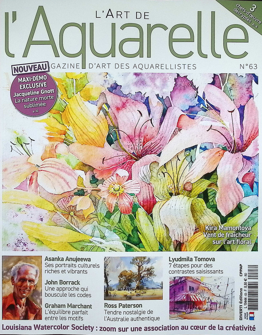 L'ART DE L'Aquarelle N.63 Dec'24-Fev'25