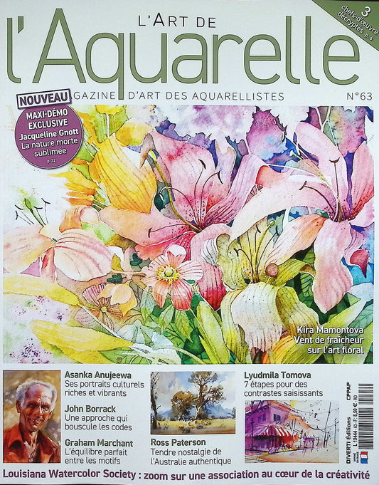 L'ART DE L'Aquarelle N.63 Dec'24-Fev'25