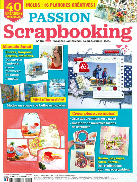 Passion SCRAPBOOKING N.115 Juillet-Aout-Septembre 2026+卡片紙